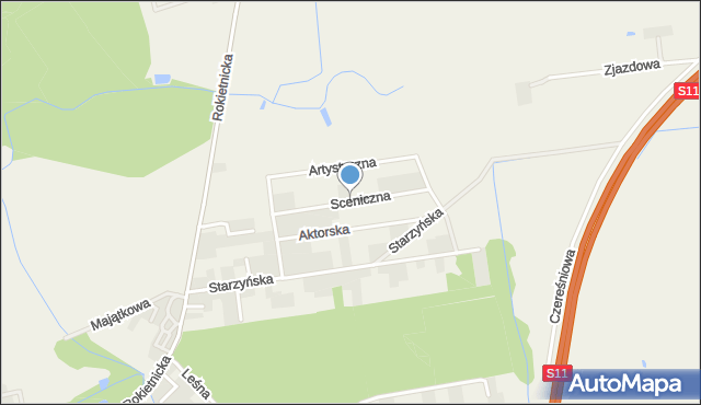 Napachanie, Sceniczna, mapa Napachanie