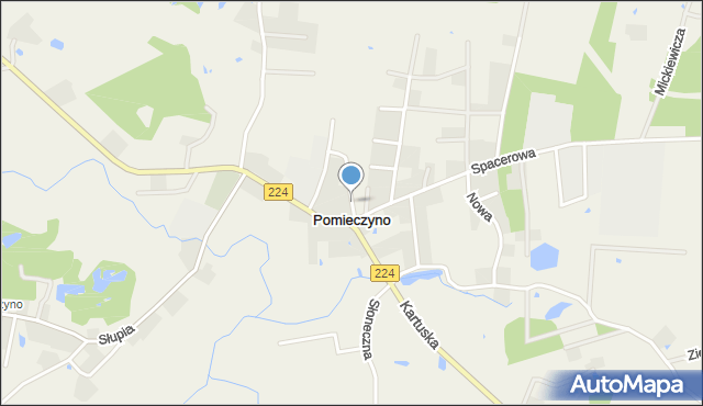 Pomieczyno, Ścieżka Tadeusza Rogatki, ks. prał., mapa Pomieczyno