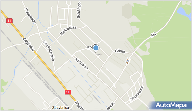 Tarnowskie Góry, Ściegiennego Piotra, ks., mapa Tarnowskie Góry