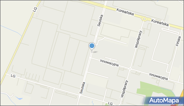 Biskupice Podgórne, Seulska, mapa Biskupice Podgórne