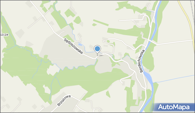 Bobowa powiat gorlicki, Sędziszowska, mapa Bobowa powiat gorlicki