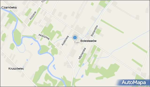 Bolesławów gmina Wiązowna, Serdeczna, mapa Bolesławów gmina Wiązowna