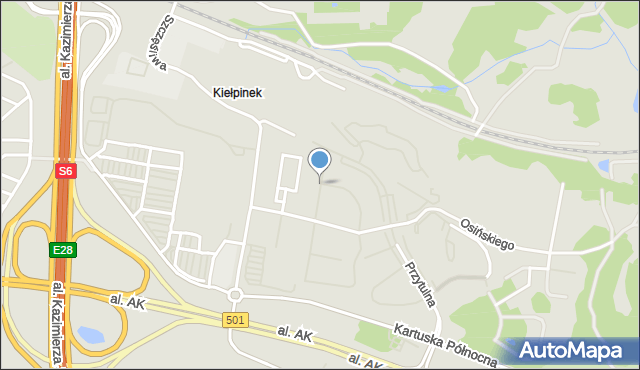 Gdańsk, Serdeczna, mapa Gdańska