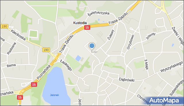 Gniezno, Seminaryjna, mapa Gniezna