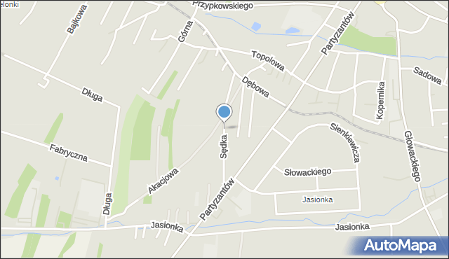 Jędrzejów, Sędka Stanisława, dr., mapa Jędrzejów