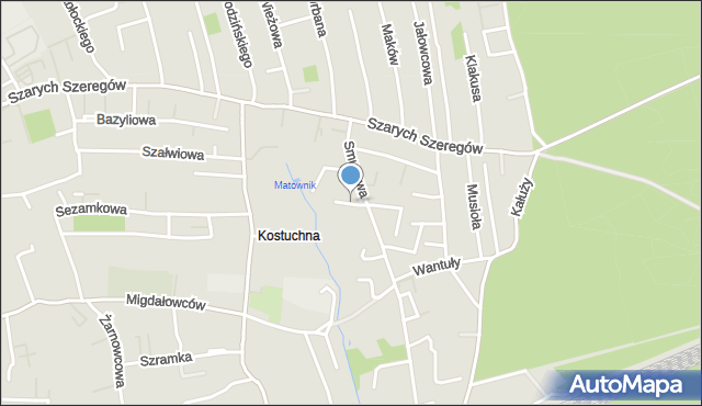 Katowice, Sendzimira Tadeusza, mapa Katowic