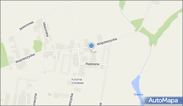 Kłodawa powiat gorzowski, Serdeczna, mapa Kłodawa powiat gorzowski