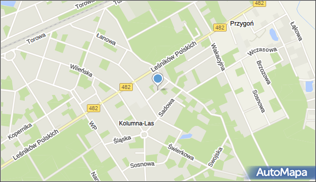 Łask, Sejmowa, mapa Łask