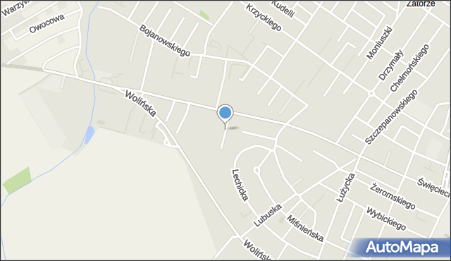 Leszno, Serbska, mapa Leszno