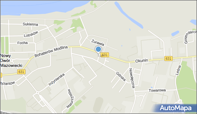 Nowy Dwór Mazowiecki, Segmentowa, mapa Nowy Dwór Mazowiecki