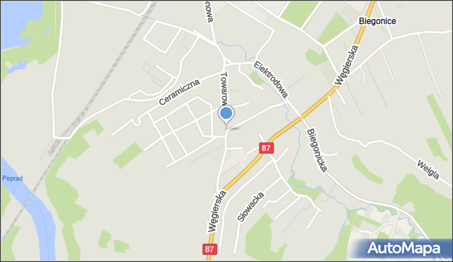 Nowy Sącz, Sędziwoja, mapa Nowego Sącza