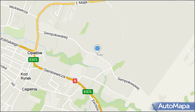 Opatów, Sempołowskiej Stefanii, mapa Opatów
