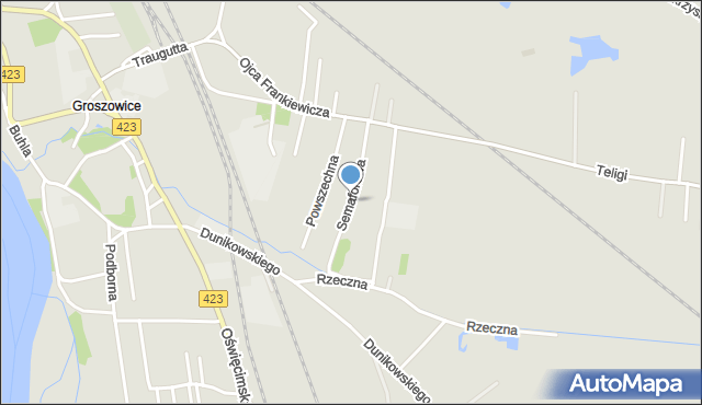 Opole, Semaforowa, mapa Opola