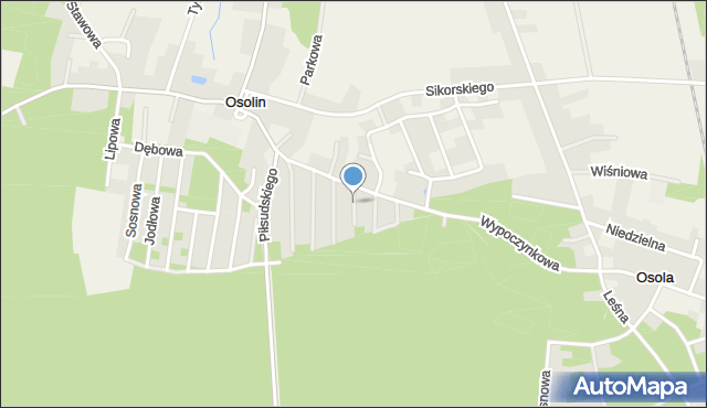 Osolin, Sępia, mapa Osolin