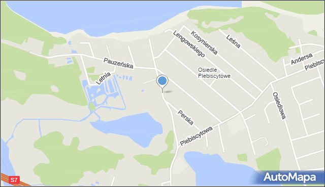 Ostróda, Sembrzyckiego Jana, mapa Ostróda