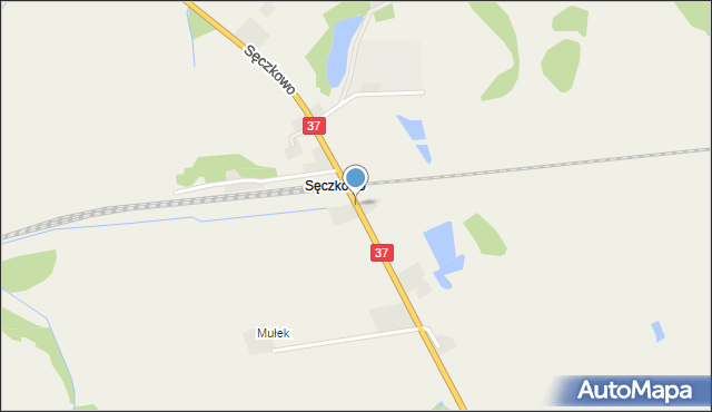 Sęczkowo gmina Malechowo, Sęczkowo, mapa Sęczkowo gmina Malechowo