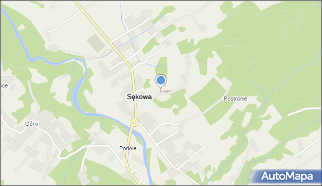 Sękowa, Sękowa, mapa Sękowa