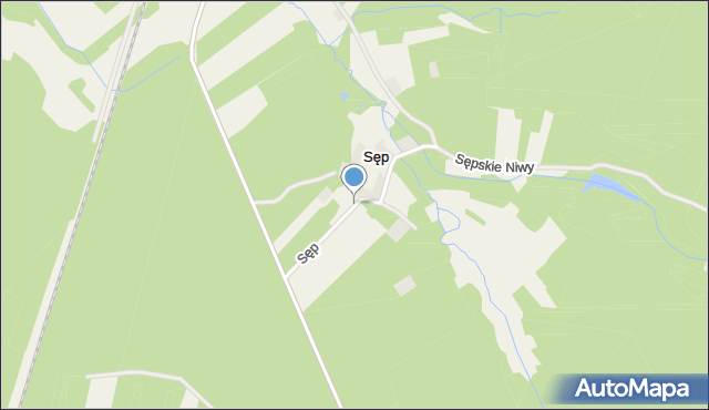 Sęp, Sęp, mapa Sęp