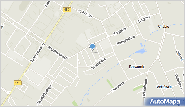 Sieradz, Sempołowskiej Stefanii, mapa Sieradz