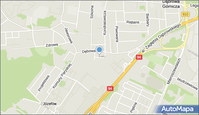 Sosnowiec, Serdeczna, mapa Sosnowca