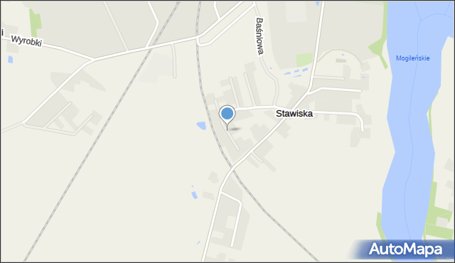 Stawiska gmina Mogilno, Sezamkowa, mapa Stawiska gmina Mogilno