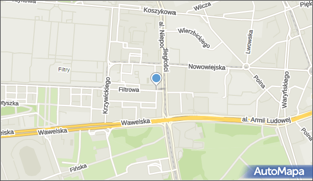 Warszawa, Sędziowska, mapa Warszawy
