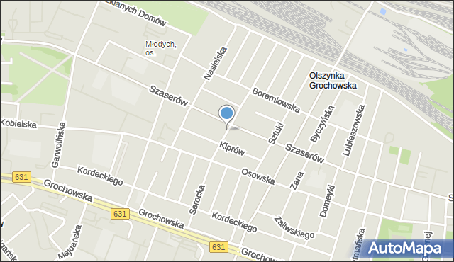 Warszawa, Serocka, mapa Warszawy