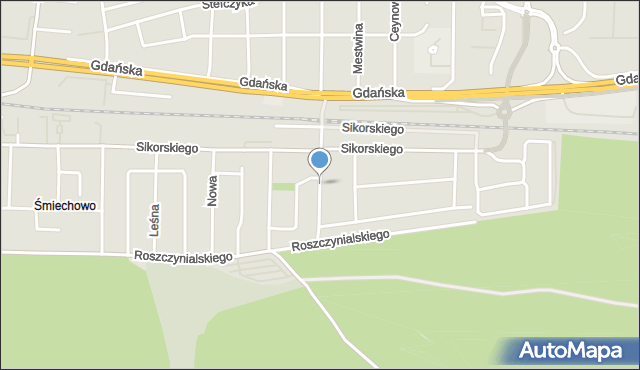 Wejherowo, Sędzickiego Franciszka, mapa Wejherowo