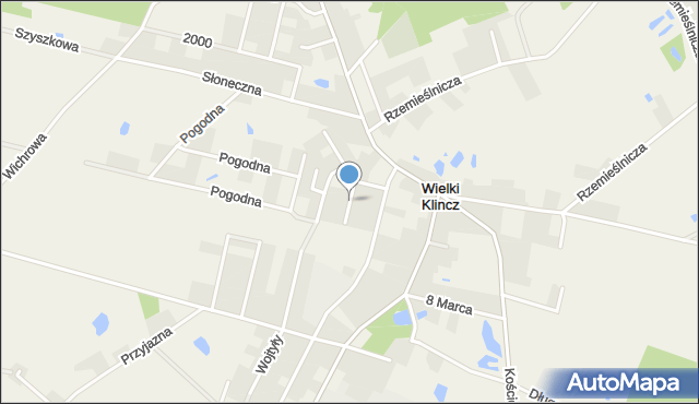 Wielki Klincz, Sędzickiego Franciszka, mapa Wielki Klincz