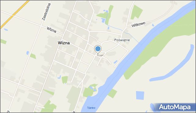 Wizna, Senatorska, mapa Wizna