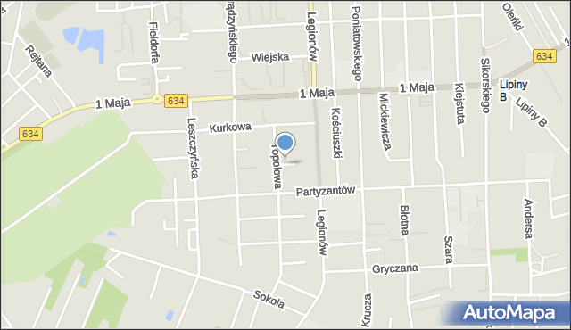 Wołomin, Segmentowa, mapa Wołomin