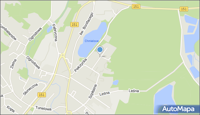 Barlinek, Sienkiewicza Henryka, mapa Barlinek