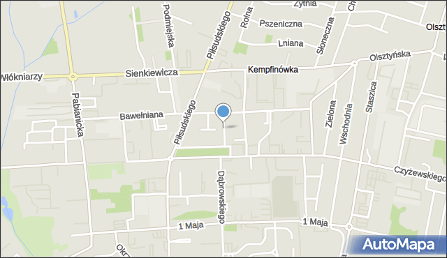 Bełchatów, Siedzikówny-Inki Danuty, mapa Bełchatów