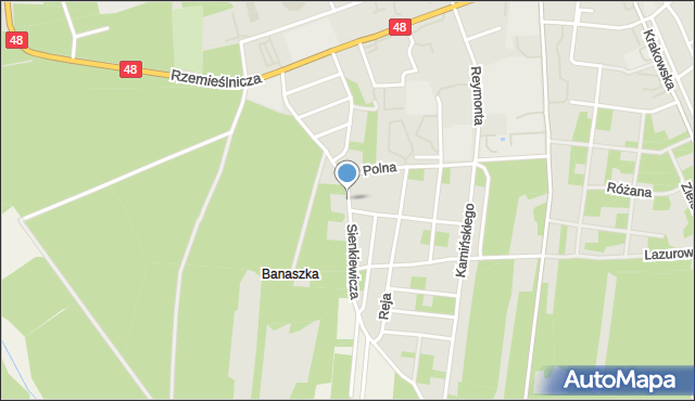 Białobrzegi, Sienkiewicza Henryka, mapa Białobrzegi