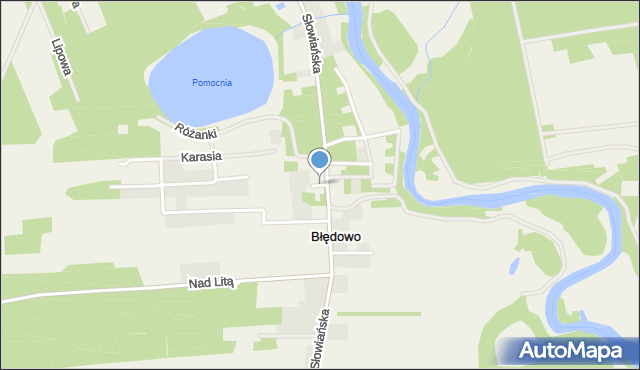 Błędowo gmina Pomiechówek, Sielawy, mapa Błędowo gmina Pomiechówek