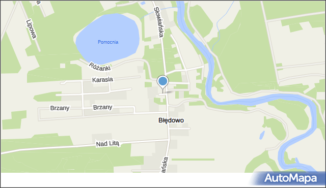 Błędowo gmina Pomiechówek, Sielawy, mapa Błędowo gmina Pomiechówek