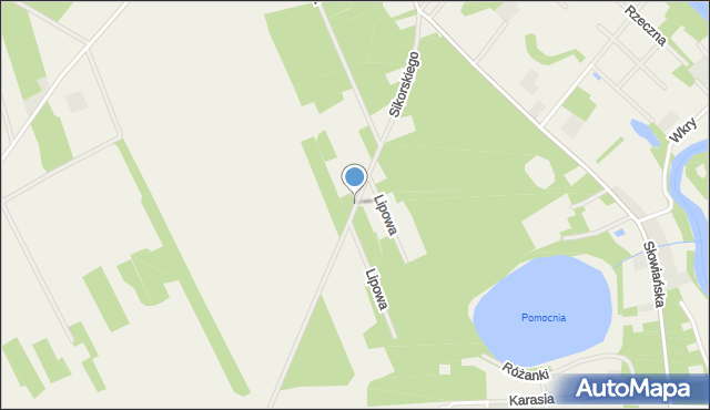 Borkowo gmina Nasielsk, Sikorskiego Władysława, gen., mapa Borkowo gmina Nasielsk