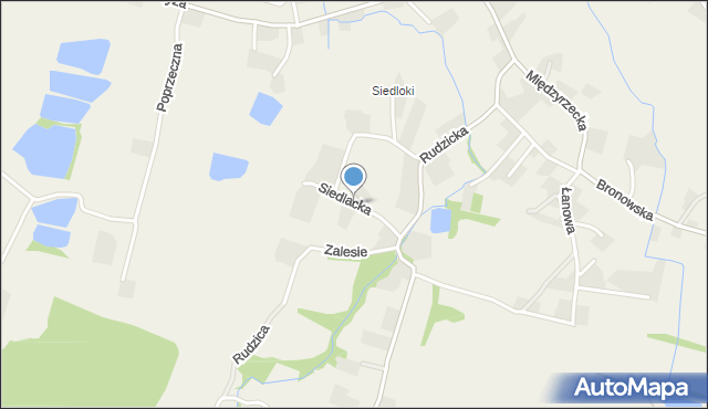 Bronów gmina Czechowice-Dziedzice, Siedlacka, mapa Bronów gmina Czechowice-Dziedzice