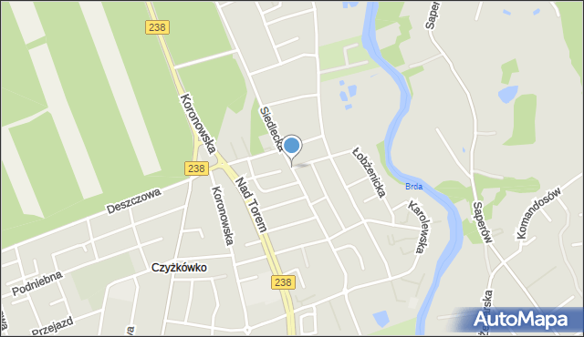 Bydgoszcz, Siedlecka, mapa Bydgoszczy