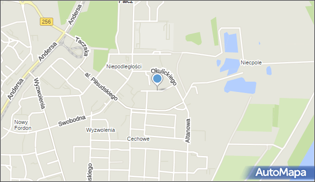 Bydgoszcz, Siedzikówny Danuty, ppor., mapa Bydgoszczy