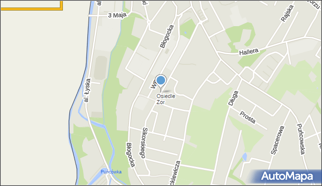 Cieszyn, Sikorskiego Władysława, gen., mapa Cieszyna