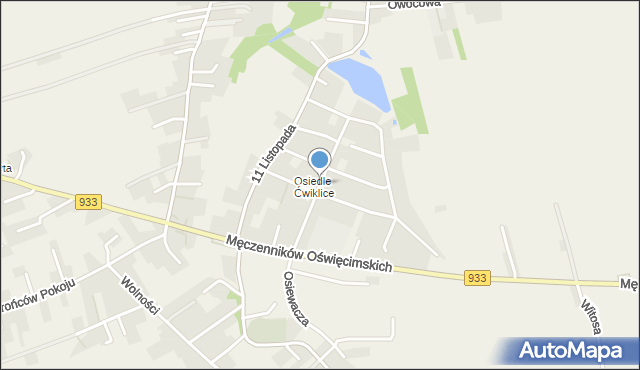 Ćwiklice, Sikorskiego Władysława, gen., mapa Ćwiklice