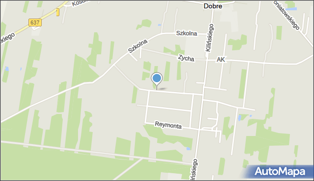 Dobre powiat miński, Sienkiewicza Henryka, mapa Dobre powiat miński