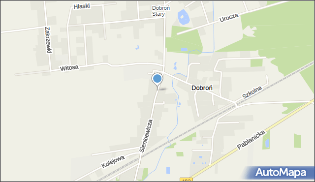 Dobroń, Sienkiewicza Henryka, mapa Dobroń
