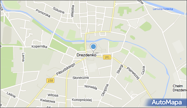 Drezdenko, Sienkiewicza Henryka, mapa Drezdenko