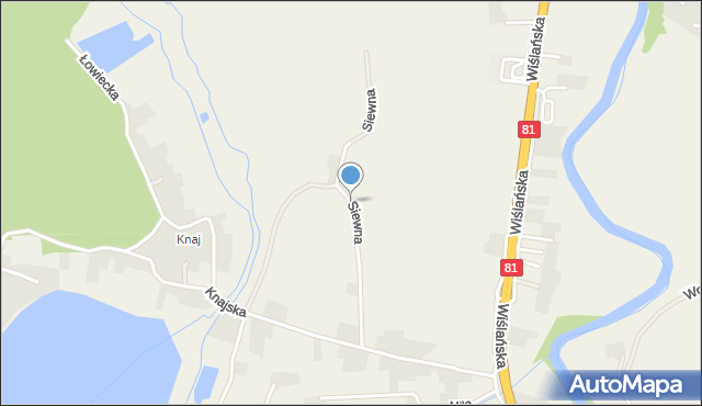 Drogomyśl, Siewna, mapa Drogomyśl