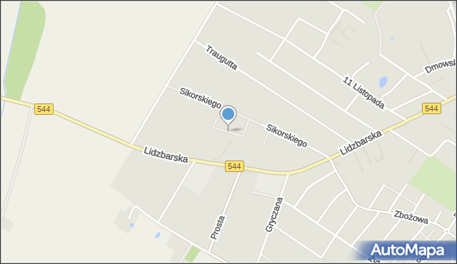 Działdowo, Sieradzkiego-Śwista Stanisława, mapa Działdowo
