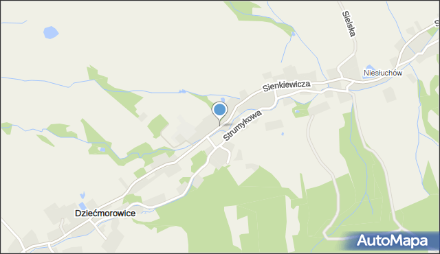 Dziećmorowice, Sienkiewicza Henryka, mapa Dziećmorowice