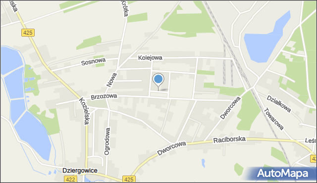 Dziergowice, Sienkiewicza Henryka, mapa Dziergowice