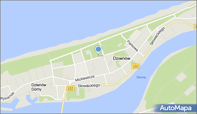 Dziwnów, Sienkiewicza Henryka, mapa Dziwnów